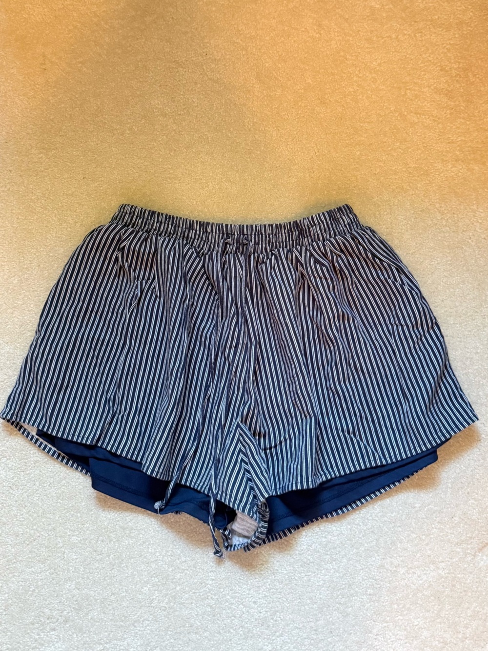 mi ami Black and White Striped Crop Top